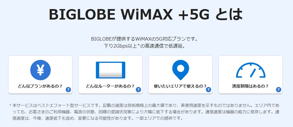 BIGLOBE WIMAX 2022.3.17 BIGLOVE WiMAXとは